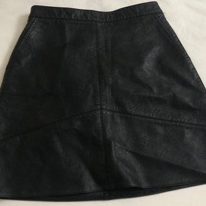 Zara A-Line Faux Leather Skirt- S